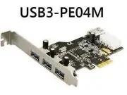USB 3.0 SuperSpeed 4-Port (3 Ext/1 Int) PCI Express Card, Regular & Low-Profile