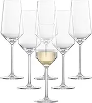 Schott Zwiesel Tritan Crystal Glass Pure Stemware Collection Champagne Flute with Effervescence Points, 7.1-Ounce, Set of 6