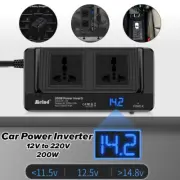 Car Power Inverter 12V to 220V Converter 200W With 4USB Phone Charger Socket