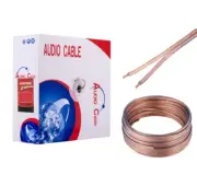 100FT Transparent Speaker Cable 16AWG 16/2 Car/Home Theater Audio/LED Light Wire