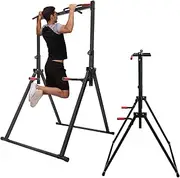 Foldable Power Tower Dip Station Pull Up Bar Station,Adjustable Multifunction Training Fitness Equipment for Home Outdoor Triangular