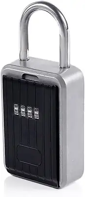 Realtor Key Lock Box Safe Lockbox 10-Digit Combination Safe Vault - Portable Out