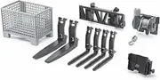 Bruder 02318 Accessories for Front Loader: Box-Type Pallet, Winch and Forks