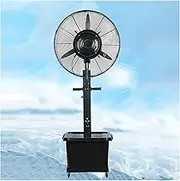 Outdoor Fan Heavy Duty Misting Fans, Oscillating Fan Pedestal Fan, Portable Industrial Floor Fan, Patio Fan, 3 Speeds, 42L Water Tank, Fan + Spray for Quick Cooling (26"/30")(750mm (30in))