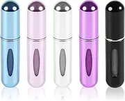5Pcs Portable Refillable Perfume Bottles, Travel Size Empty Perfume Spray Bottle,Scent Pump Case, 5ml Mini Perfume Atomizer Bottle for Traveling Outgoing and Dating