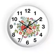 Flower Wall Clock Floral Clock Home Decor Gift House Warming Gift- New Home Gift