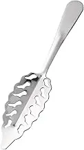 LALADEFIEE Stainless Steel Bar Strainer with Long Handle Colander Spoon for Ice Filtering Kitchen Utensil for Home Restaurant and Bar Use Rustproof Cooking Tool