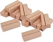 12Pcs 2.17 Inch Place Card Holder, Photo & Picture Stand Card Holder Wooden Stands for Display, Party Poster Paper Stand Wedding Table Number Holders for Home and Office Decoration