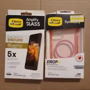Iphone 13 Otterbox Symmetry Pink Case & Otterbox Screen Protector