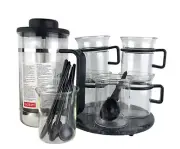 Bodum Glass Espresso Coffee Glass Cup Set Picard Star Trek Vintage French Press