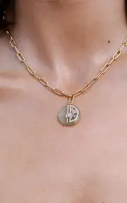 [Bleecker & Prince] Overflow 14K Yellow Gold Prasiolite, Jasper, Diamond Pendant Necklace