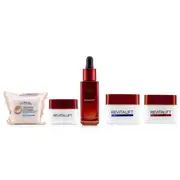 [L´oréal paris] L'Oreal Paris Classic Pouch Set: Revitalift Hydrating and Smoothing Face Serum 30 ml + Anti-Wrinkle and Firming Face Day Cream 50 ml + Anti-Wrinkle an