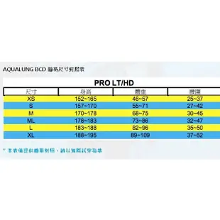 AQUA LUNG PRO HD浮力補償裝置AQUALUNG 潛水BCD