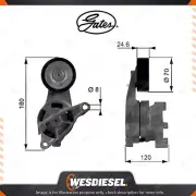 Gates DriveAlign Alternator Belt Tensioner fits Audi A3 8P1 8PA 1.9L 2.0L (for: Audi)