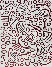 Glenys Gibson Napaltjarri Aboriginal Art COA Supplied 88cm X 68cm
