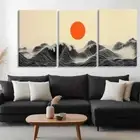 3pcs Black & White Ocean Waves Vibrant Perfect Wall Art Canvas Framed 50x70cm