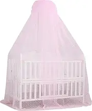 Crib Canopy, Breathable Fine Mesh Baby Bed Canopy, Jacquard Pattern Crib Tent, Mosquito Net for 16.4ft Circumference Baby Bed Tent