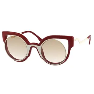 FENDI-時尚造型 太陽眼鏡(紅 + 白色)