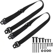 Generic 2pcs Safety Strap Cord Wall Anchors Safety Grommet Childproof Locks for Cabinets Cable Proofing Furniture Straps for Suspenders Guards Plug Stopper Black Polyester