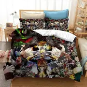a537 Bed Sheets Anime ed My Hero Academia Bedding Set Duvet Cover Pillowcase Double Bedclothes Quilt Cover3-Piece Bedding Set (1 Duvet Cover + 2 Pil