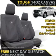 Nissan Navara NP300 Series 5 XP6 Tough Canvas 2x Front Seat Covers (In Stock)