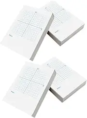 NUOBESTY 4pc Number-line Exercise Books Axis Graph Paper Math Drawing Papers Coordinate Notepad Math Practice Sheets