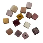 Australian Mookaite 8x8x7mm Cube Beads | 14 Beads |