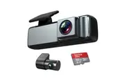Elinz Dual Lens No Screen 1080P Dash Cam 720P Rear Camera WiFi App Control Supercapacitor Compact Discreet Car DVR 32GB