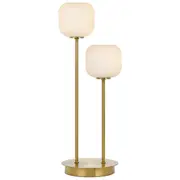 Bobo 2Light Table Lamp Antique Gold Opal | Telbix Lighting