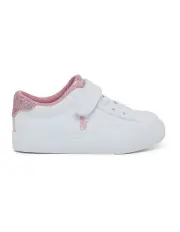 [Polo Ralph Lauren] Theron V Pre-School Infant Sneakers in White/Pink Glitter