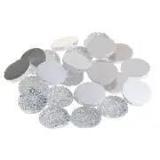 200 Clear Resin Round Flatback Dotted Rhinestone Gem Beads 8mm(0.31")