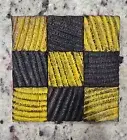 Wooden Coaster Set, Handmade 6 piece set, checkered pattern with cork base