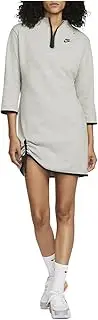 [Nike] Sportswear Tech Fleece Essential Dress Womens-Large Heather Grey/Black