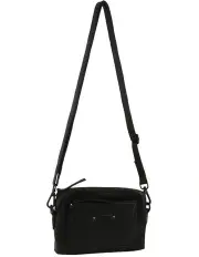 [PIERRE CARDIN] Leather Cross Body Bag in Black