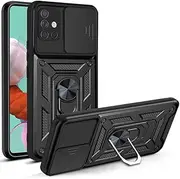 Shockproof Armor Case for Samsung Galaxy A51 A71 A52 A72 A32 4G 5G Car Holder Phone Cover for Galaxy A13 A23 A53 A73 A33 2022 5G,Black,for Samsung M52(5G)