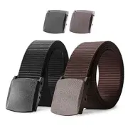 Nylon Military Tactical Belt 2 Pack Webbing Canvas Outdoor Web Belt with Plas...