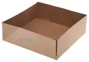 200 Pack - Kraft Paperboard 4 Corner Pop Up Food Tray [10x10x5 Inches]