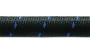 Vibrant Fits -12 AN Two-Tone Black/Blue Nylon Braided Flex Hose (20 Foot Roll)