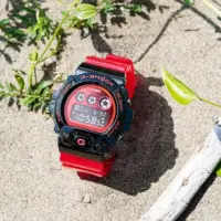 在飛比找momo購物網優惠-【CASIO 卡西歐】G-SHOCK 25周年金屬手錶-黑紅