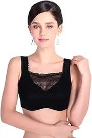 [BIMEI] Lace Mastectomy Bra Soft lace Plus Wide Straps Pocket Bra for Silicone Breast Froms Pocket Bra Fake Boobs Prosthesis …