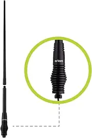 Oricom ANU1200 2-in-1 All-Terrain UHF CB Antenna for low/high gain (3dbi/6.5dbi) - Radio, Elevated Feed, Heavy Duty Barrel Spring Base, Long Short Antenna, Fiberglass Whip, Fibreglass Pole