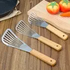 with Wooden Handle Fish Spatula Non-Stick Slotted Turner Kitchen Accessories