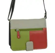 Franco Bonini - 1321 leather organised Handbag - Orange/Multi