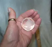 Glass Etched Frosted Earth World in Palm of Your Hand Globe Paperweight W/ Stand