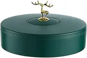 Food Platters with Lids Food Tray Snack Box, Snack Serving Tray,Snack Box Candy Dish,Snack Serving Tray with Lid, Divided Serving Tray, 360° Rotatable Snack Trays for Party, Plastic Appetizer Serving
