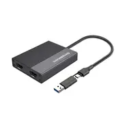 Simplecom Da369 Usb 3.0 Or Usb C To Dual 4K Hdmi 2.0 Display Adapter For 2X 4K@60Hz Extended Screens Usb Cables Hubs & Adapters