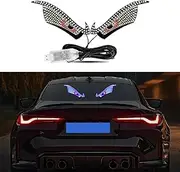 Car Devil Eye Lights,LED Window Devil Eye Lights,Dynamic Devil Eye Car Lights,Car Windscreen and Rear Window USB Plug Push Button Control Eye LED Lights
