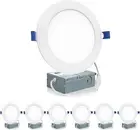 Paquete de 6 luces de techo empotrables LED ultrafinas de 6 pulgadas