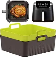21 cm Premium Air Fryer Silicone Mould for Cosori 5.5L, Ninja AF180EU, Philip XL 6.2 L & Other 5.5 L Plus Hot Air Fryer 2.5 mm Thick Silicone Mould Premium Inserts for Cosori 5.5 L