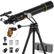 Telescope,90 mm Aperture 700 mm - Vertisteel AZ Mounting 90700-Black